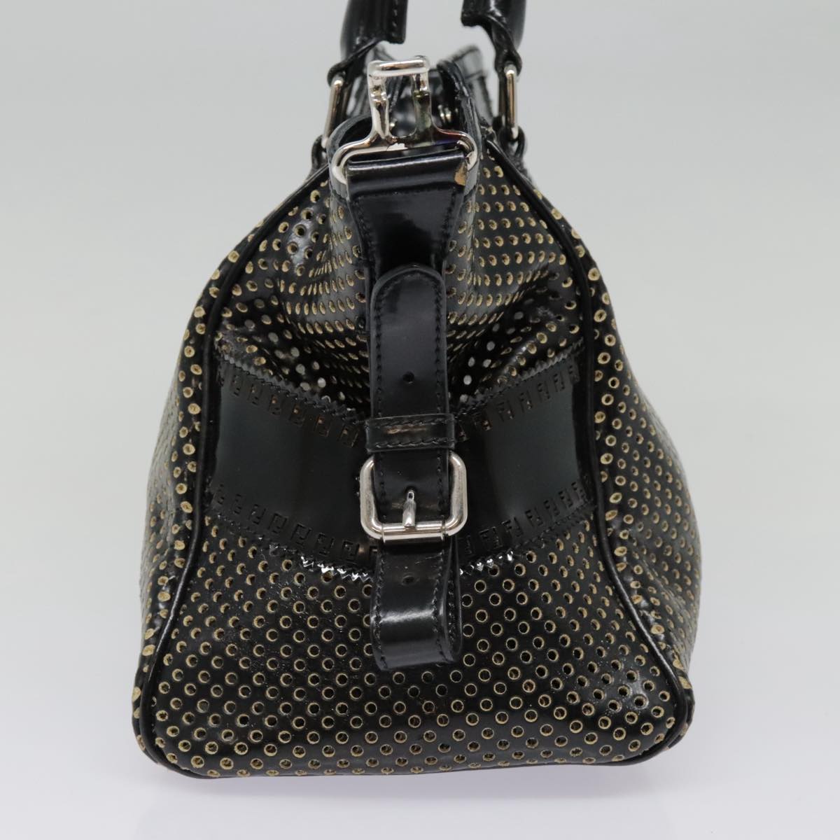 FENDI Hand Bag Enamel Black 8BN157 hk1661