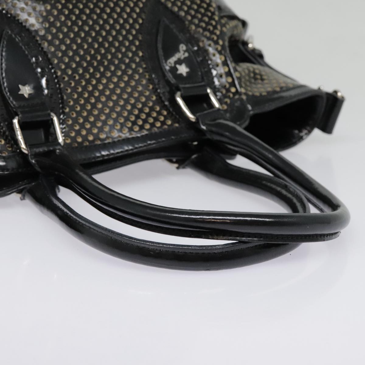 FENDI Hand Bag Enamel Black 8BN157 hk1661