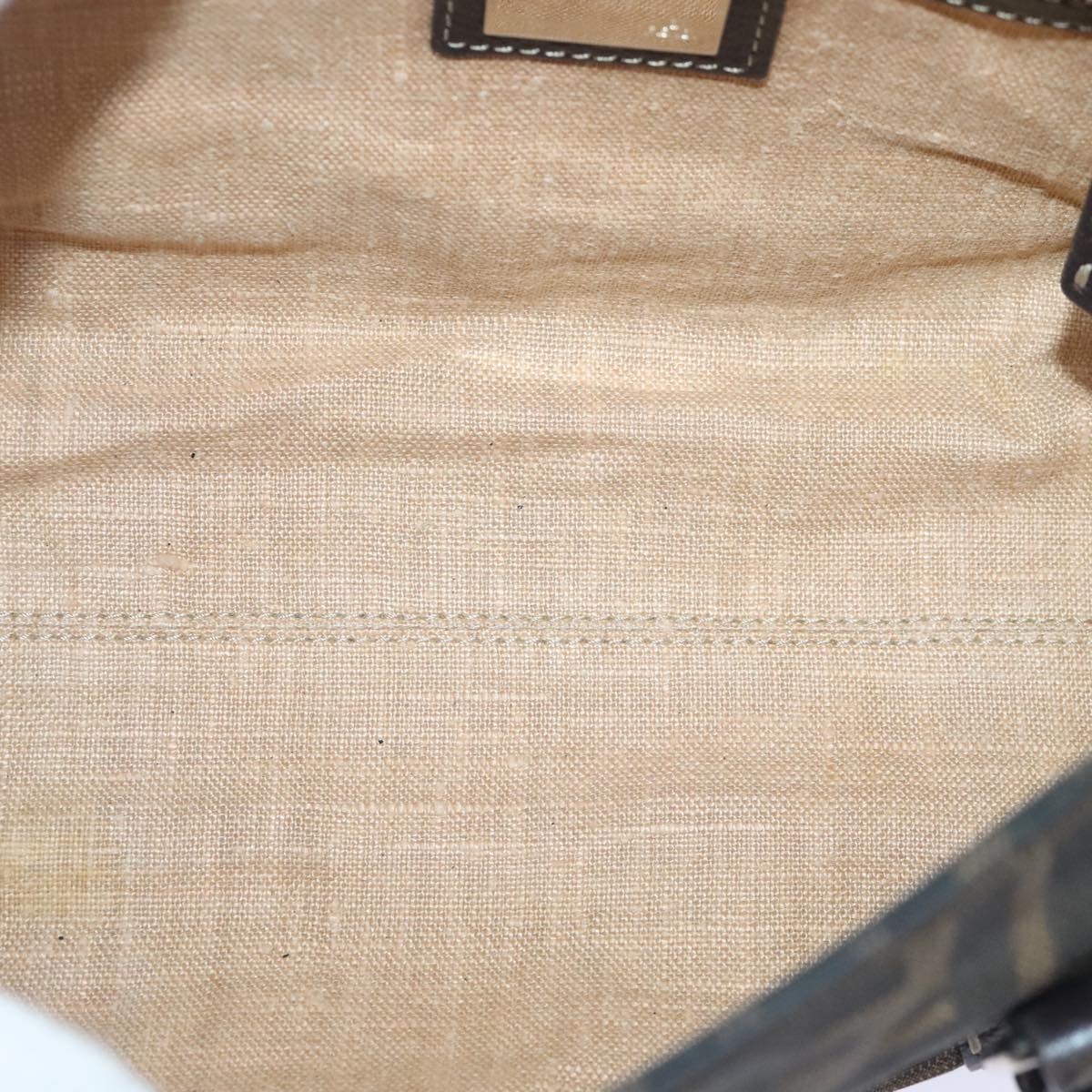 FENDI Zucca Canvas Celleria Hand Bag Brown Black 8BR486 hk1663
