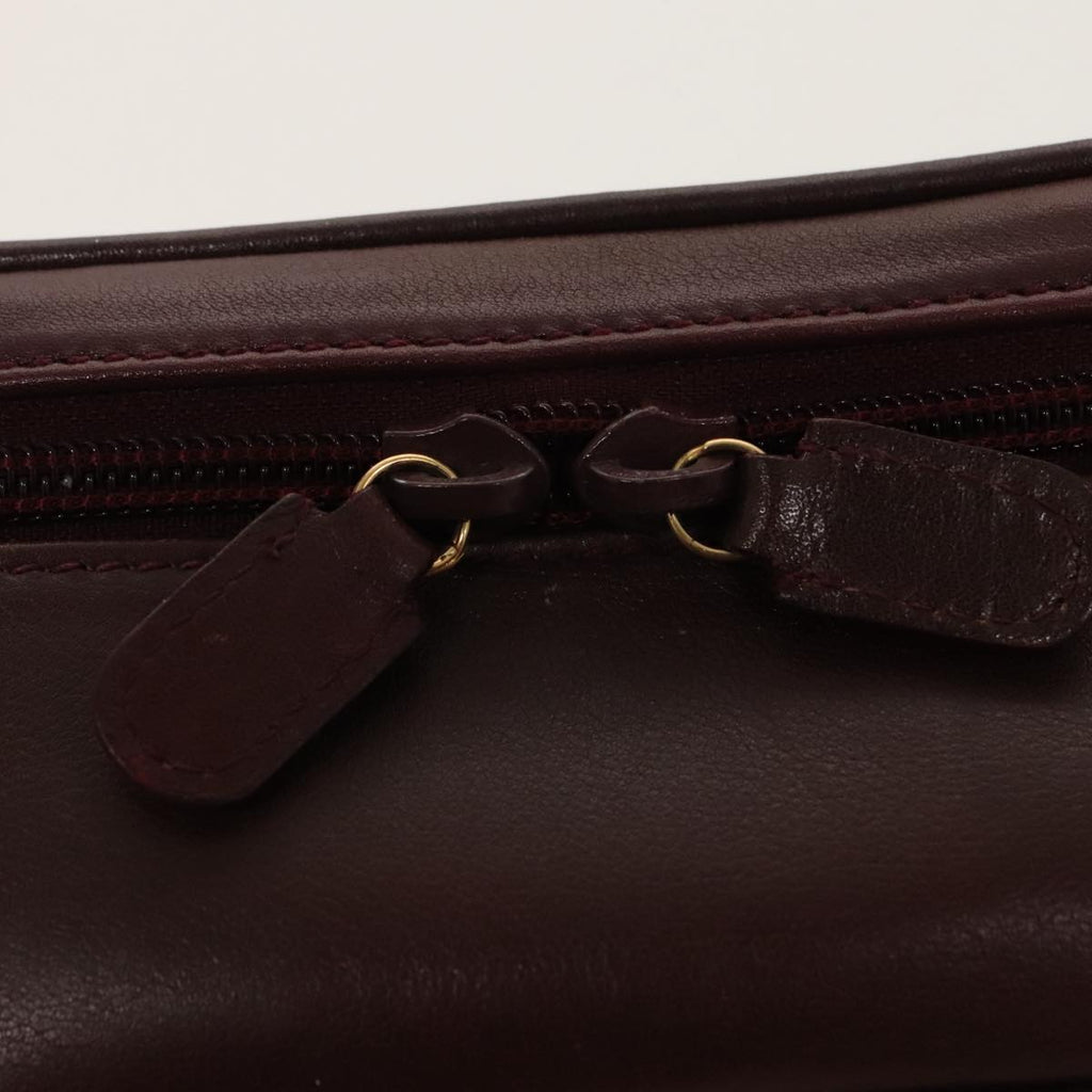GUCCI Vanity Pouch Leather Red Gold 032 106 0141 hk1712