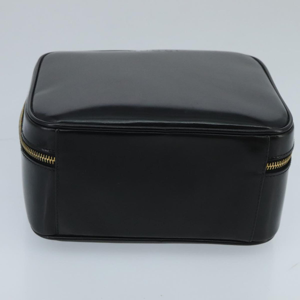 GUCCI Bamboo Vanity Pot Pouch Enamel 2way Black Gold 000 270 0323 hk1713