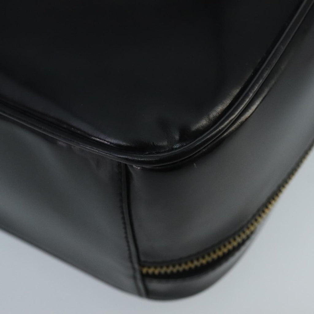 GUCCI Bamboo Vanity Pot Pouch Enamel 2way Black Gold 000 270 0323 hk1713