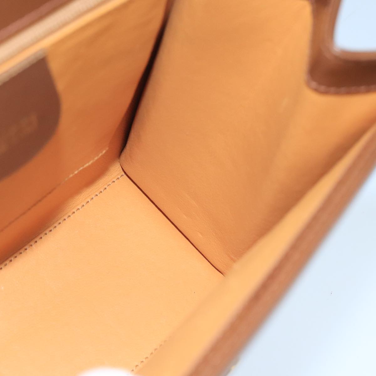 GUCCI Ready Lock Hand Bag Leather 2way Brown Gold hk1714