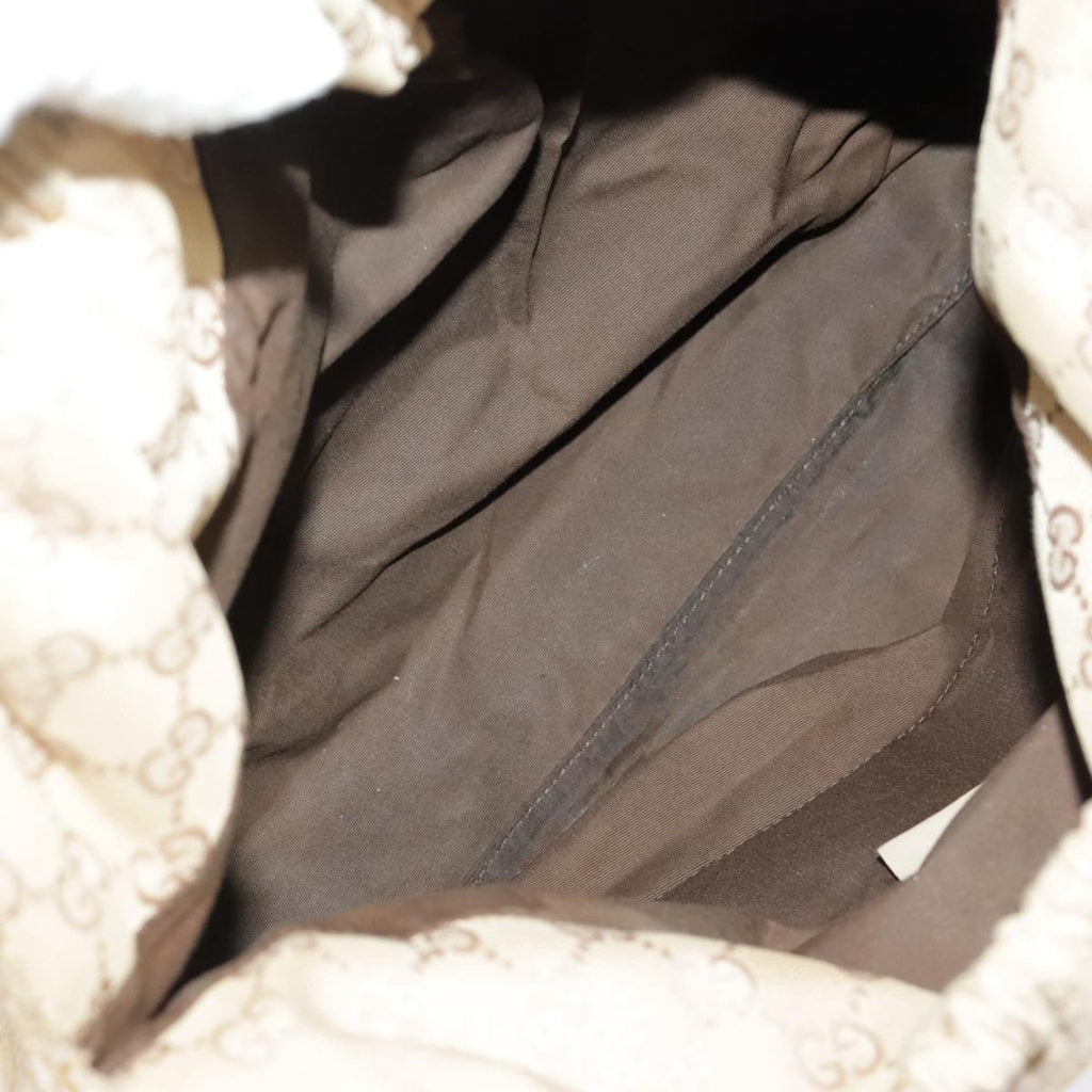 GUCCI GG Canvas Bamboo Tote Bag Beige Gold 92709 hk1719