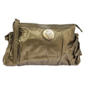 GUCCI Clutch Bag Leather Gold 197015 hk1723