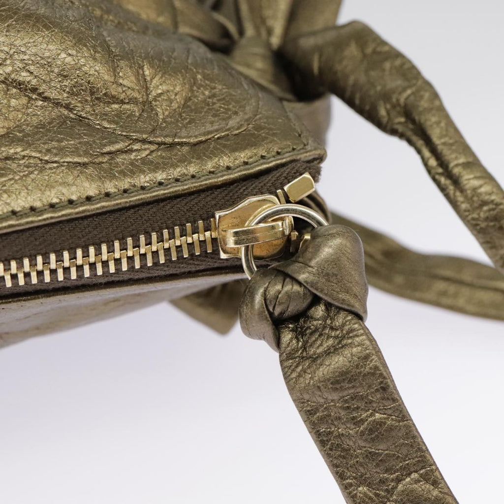 GUCCI Clutch Bag Leather Gold 197015 hk1723