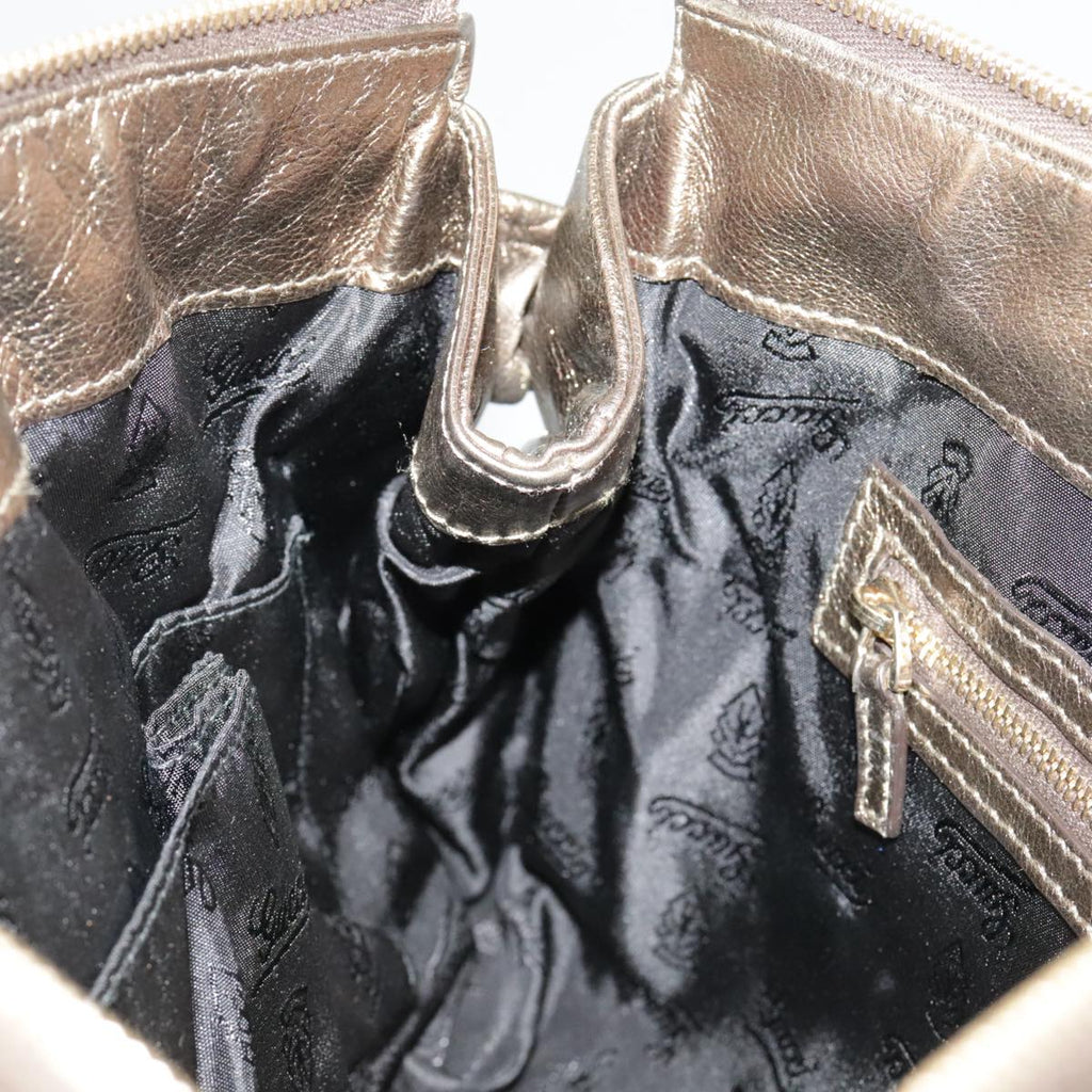 GUCCI Clutch Bag Leather Gold 197015 hk1723