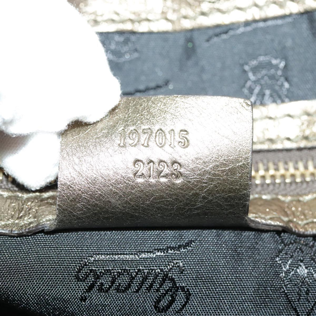 GUCCI Clutch Bag Leather Gold 197015 hk1723