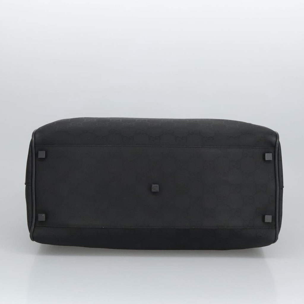 GUCCI GG Canvas Boston Bag Black Silver 012 0383 hk1725