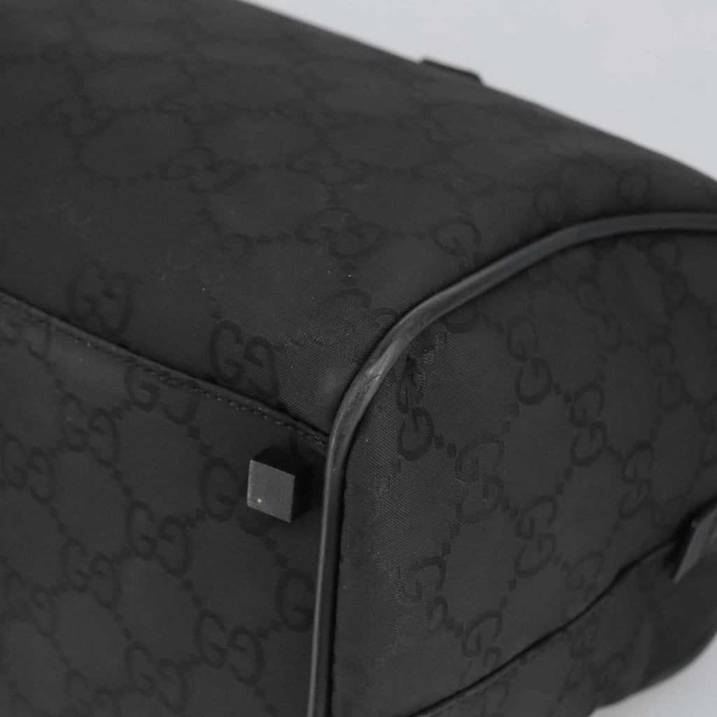 GUCCI GG Canvas Boston Bag Black Silver 012 0383 hk1725