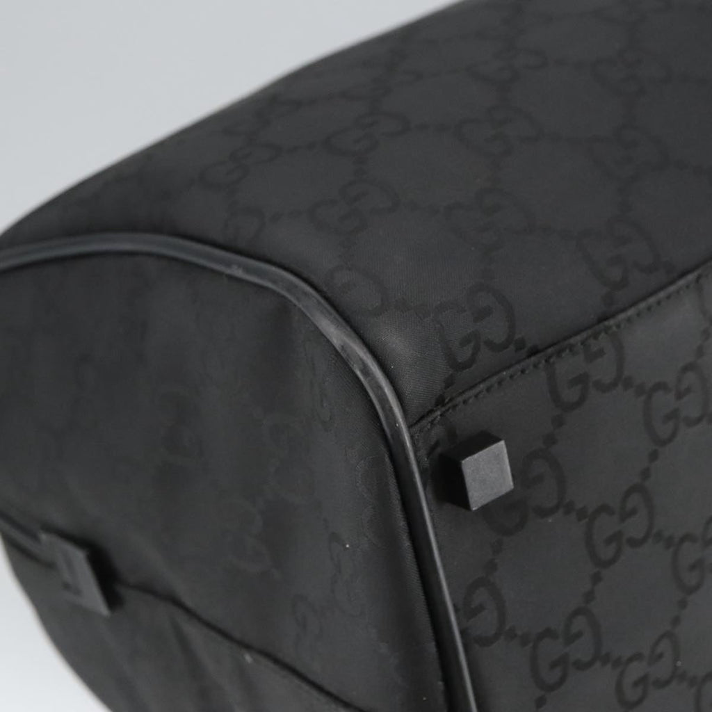 GUCCI GG Canvas Boston Bag Black Silver 012 0383 hk1725
