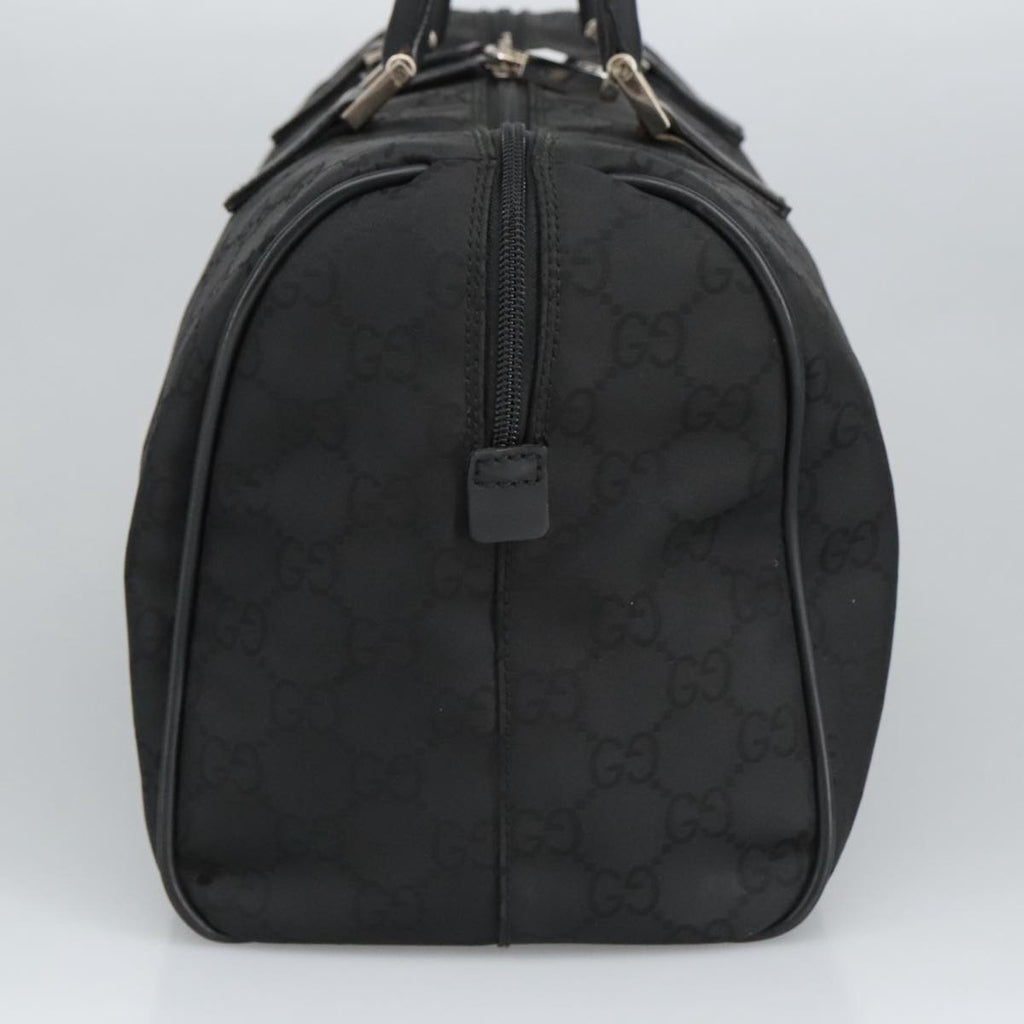 GUCCI GG Canvas Boston Bag Black Silver 012 0383 hk1725