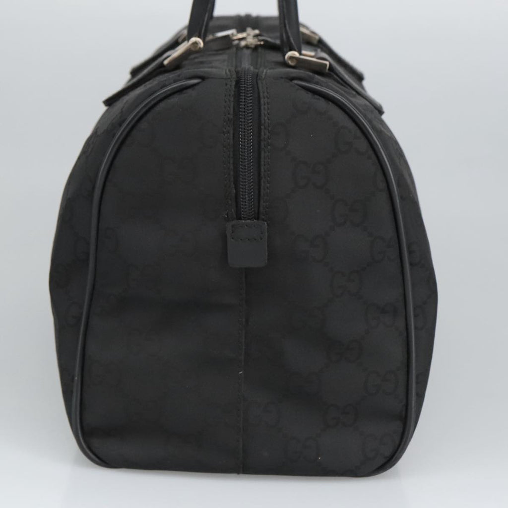 GUCCI GG Canvas Boston Bag Black Silver 012 0383 hk1725