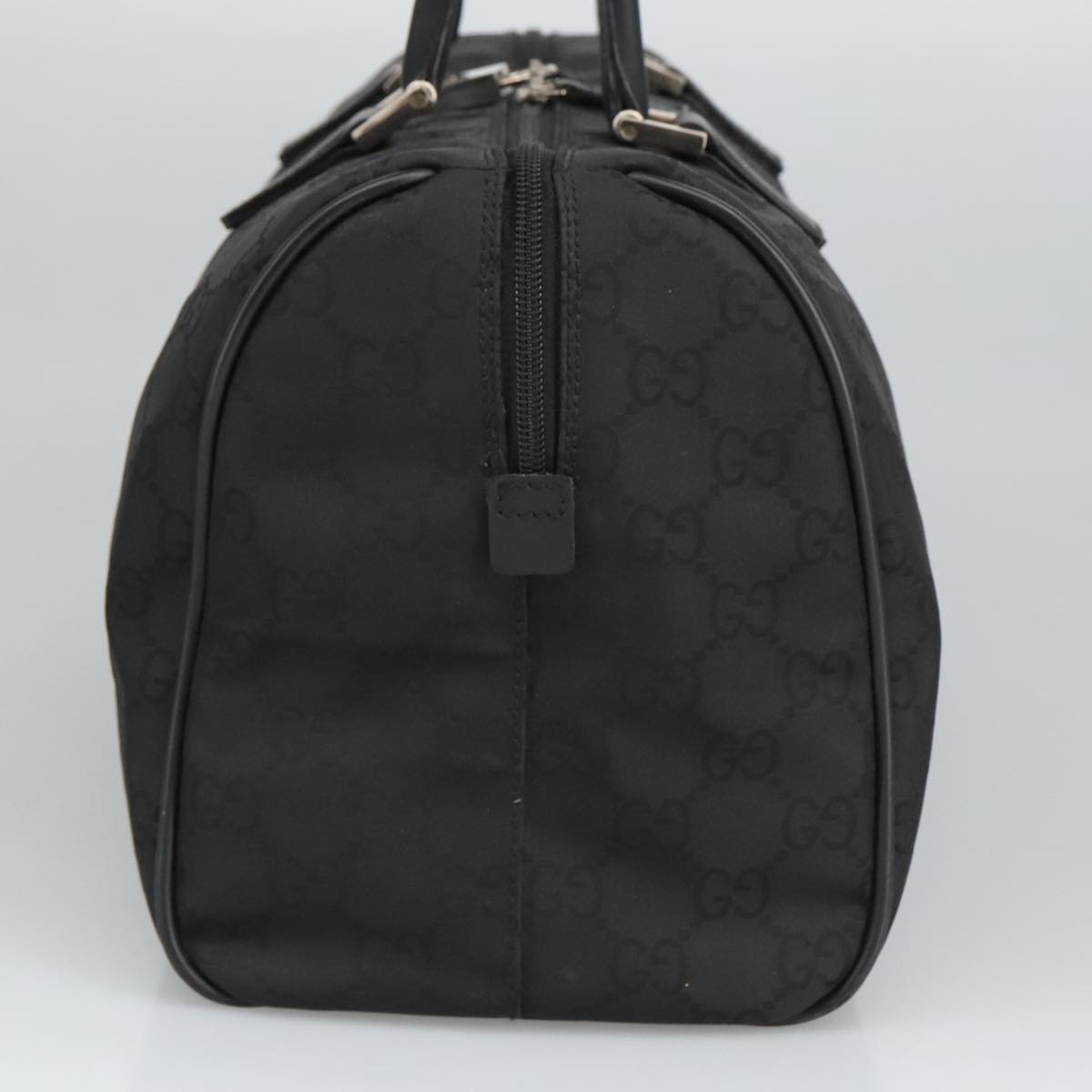 GUCCI GG Canvas Boston Bag Black Silver 012 0383 hk1725