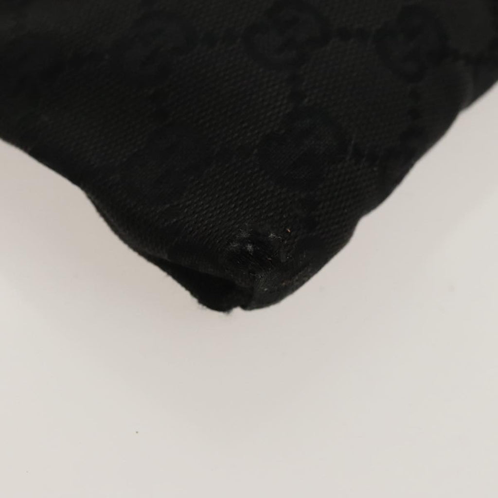 GUCCI GG Canvas Waist bag Black Silver 28566 hk1736