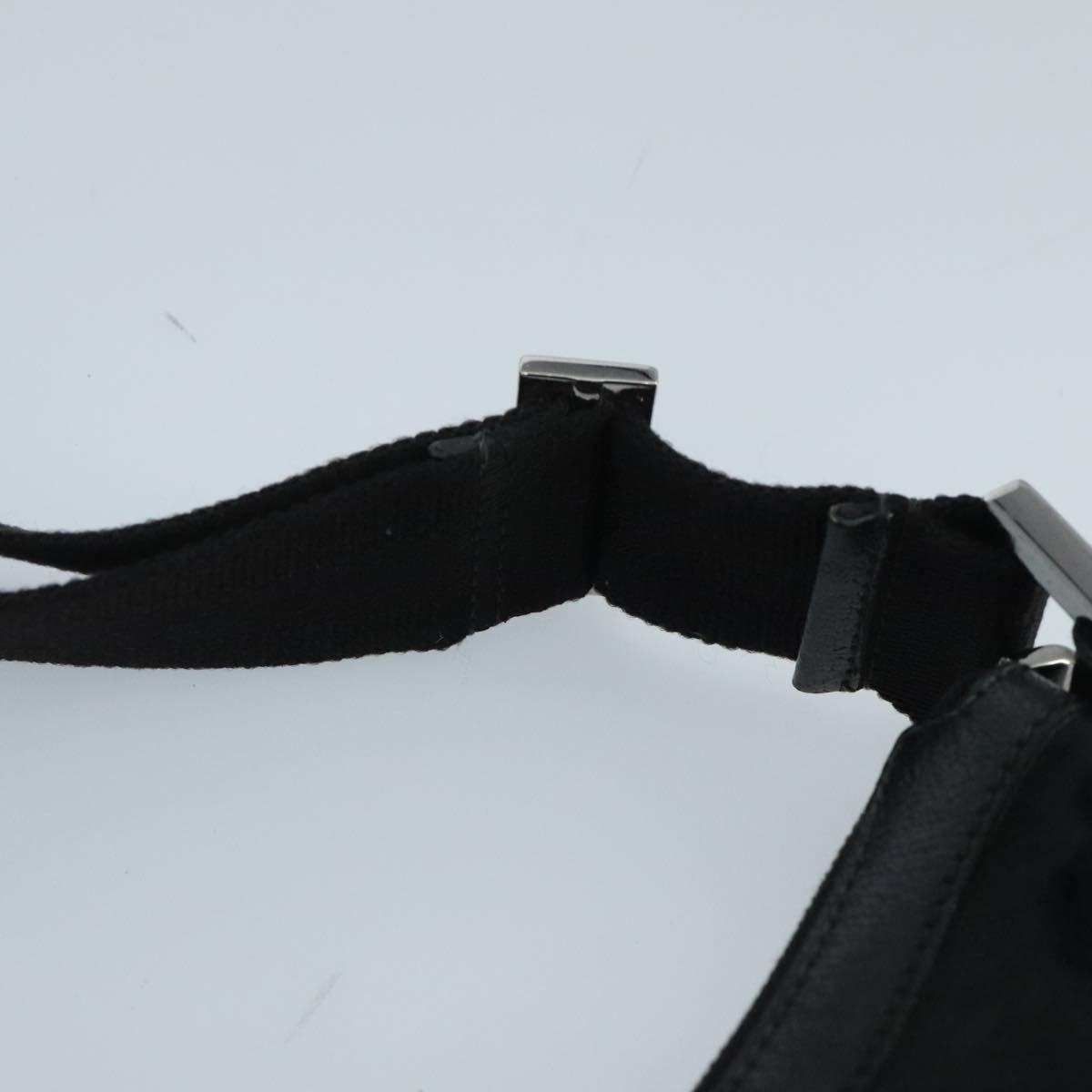 GUCCI GG Canvas Shoulder Bag Black Silver 181092 hk1737
