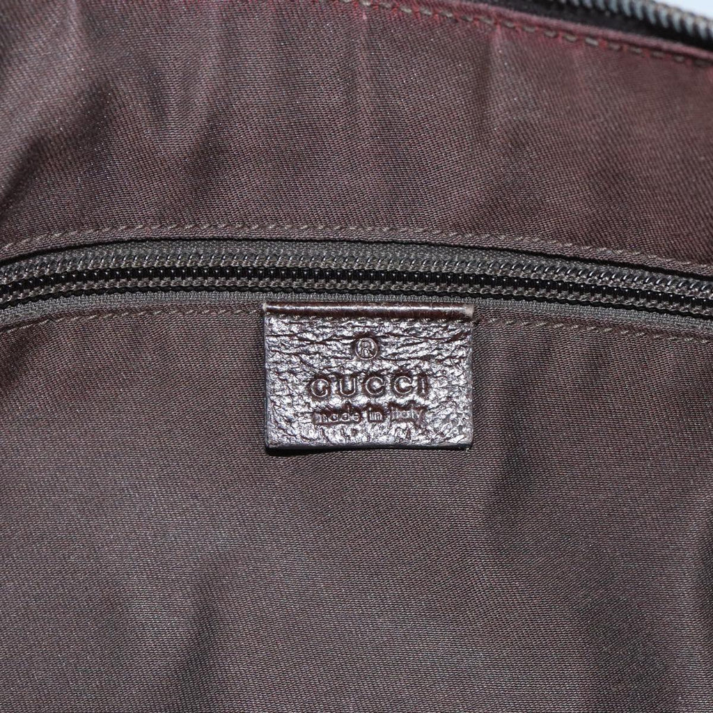 GUCCI GG Canvas Shoulder Bag Beige Brown Silver 189752 hk1739