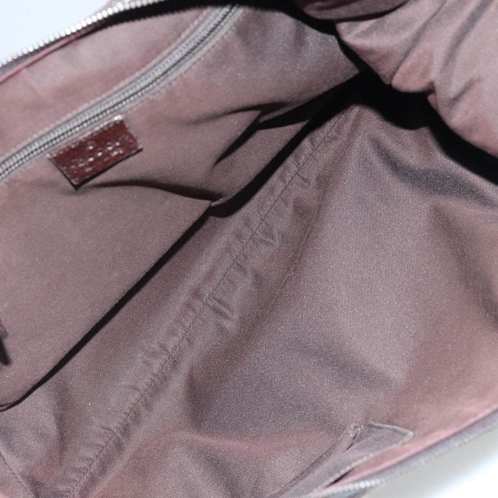 GUCCI GG Canvas Shoulder Bag Beige Brown Silver 189752 hk1739