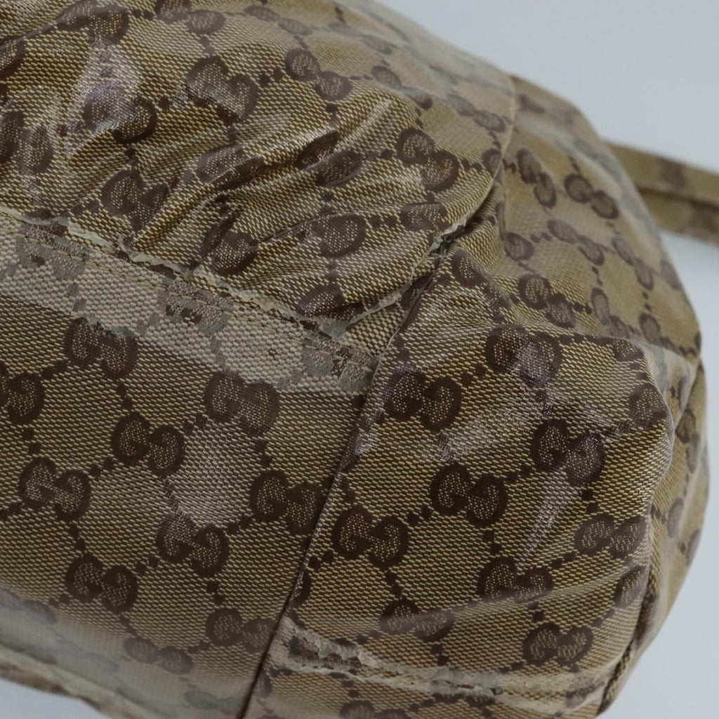 GUCCI GG Crystal Hand Bag Beige Gold 197020 hk1740