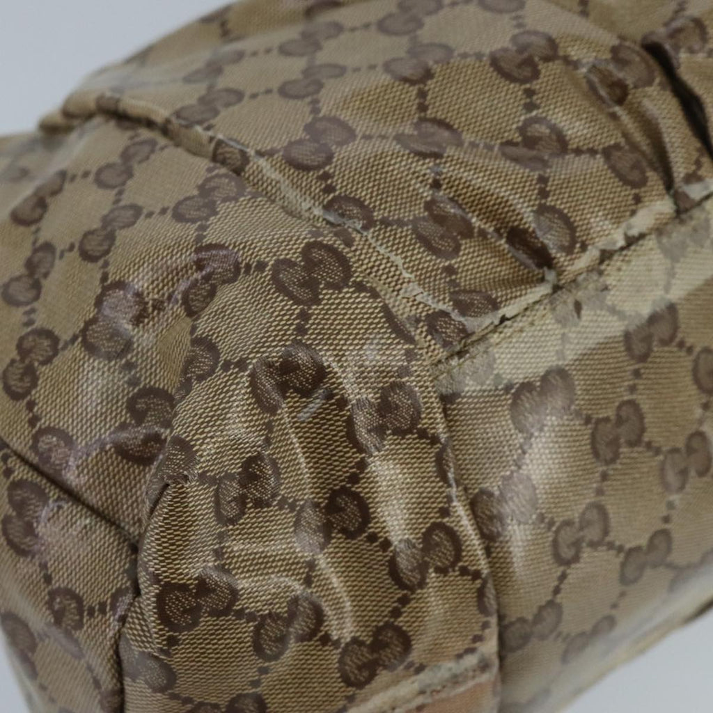 GUCCI GG Crystal Hand Bag Beige Gold 197020 hk1740