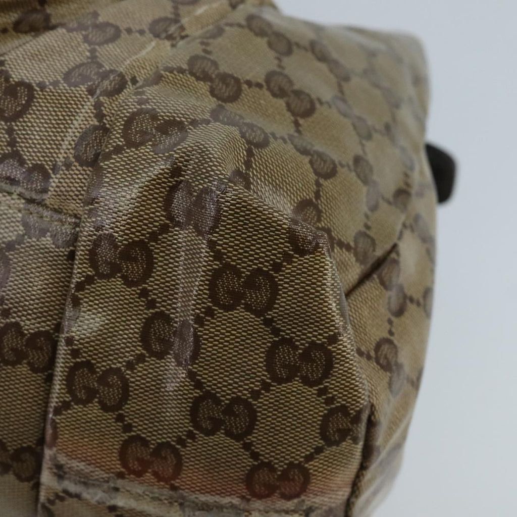 GUCCI GG Crystal Hand Bag Beige Gold 197020 hk1740