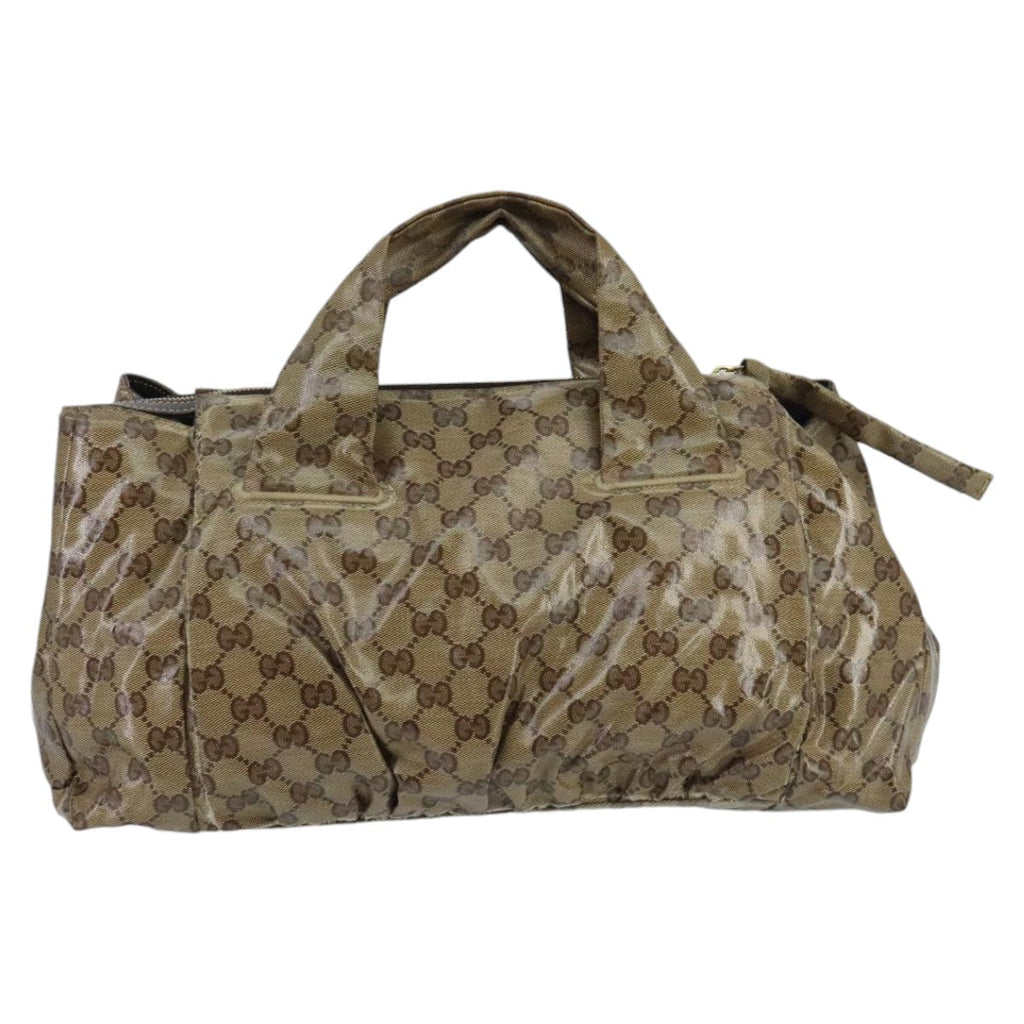 GUCCI GG Crystal Hand Bag Beige Gold 197020 hk1740