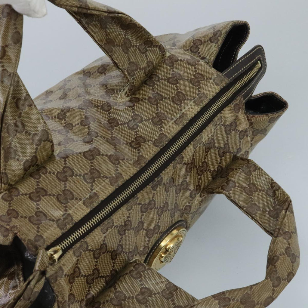 GUCCI GG Crystal Hand Bag Beige Gold 197020 hk1740