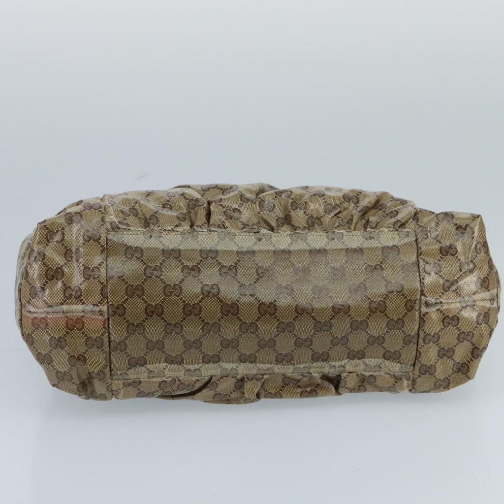 GUCCI GG Crystal Hand Bag Beige Gold 197020 hk1740