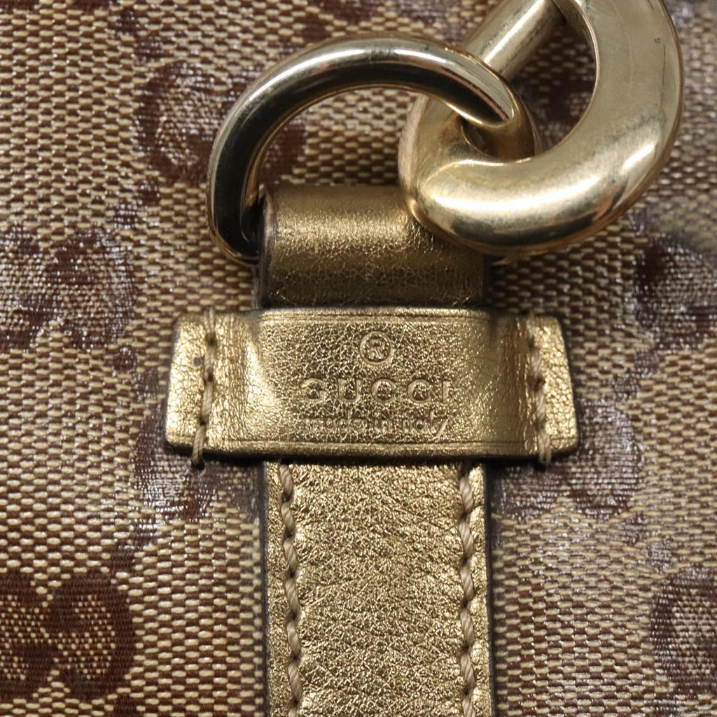 GUCCI GG Crystal Jackie Hand Bag Beige Gold 203494 hk1741