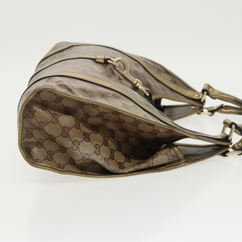 GUCCI GG Crystal Jackie Hand Bag Beige Gold 203494 hk1741