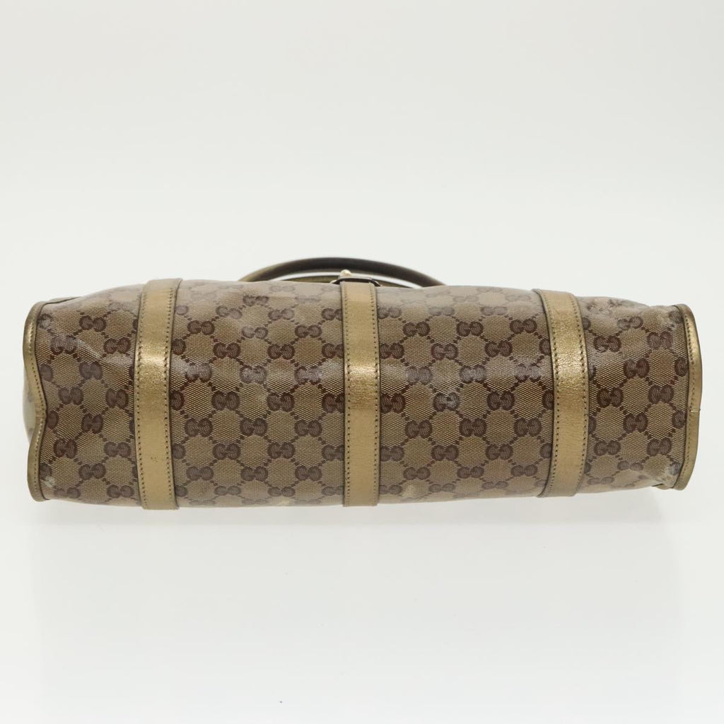 GUCCI GG Crystal Jackie Hand Bag Beige Gold 203494 hk1741