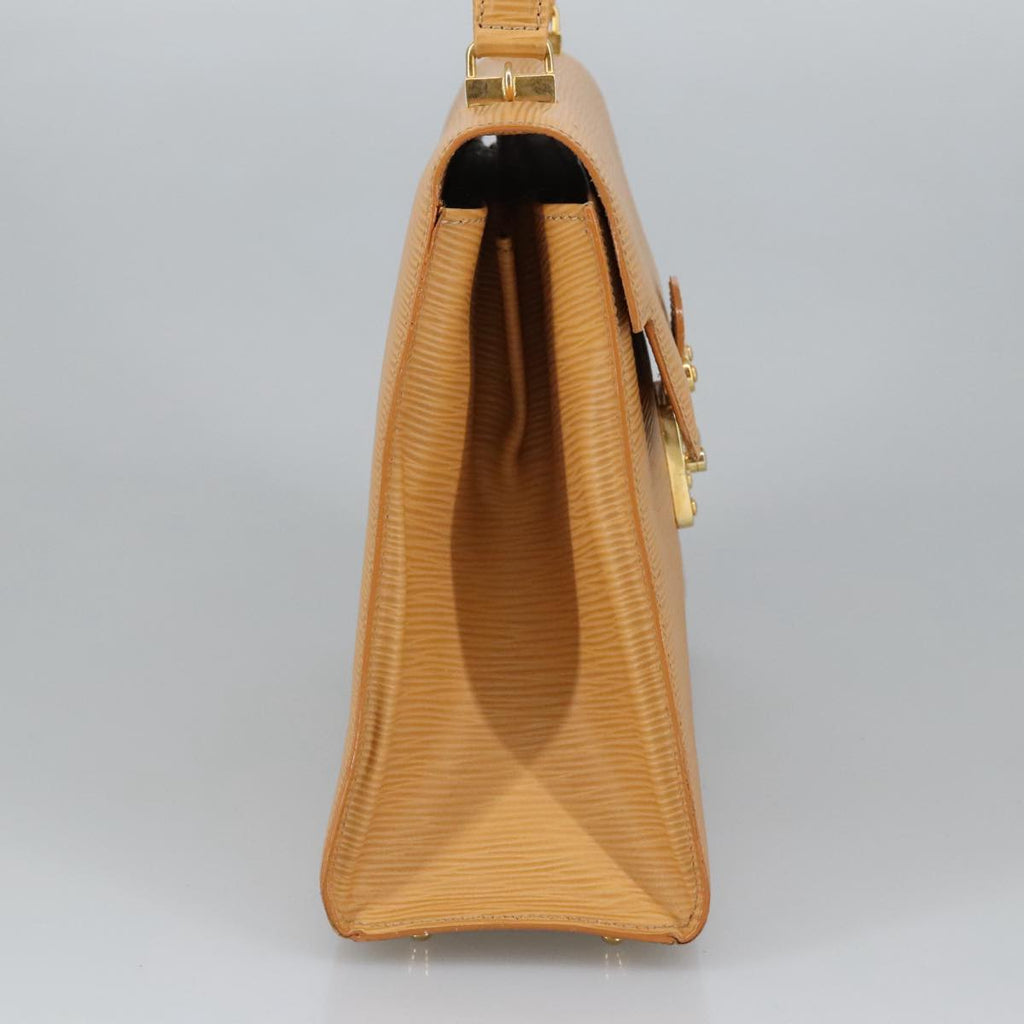 FENDI Hand Bag Leather 2way Beige Gold hk1781
