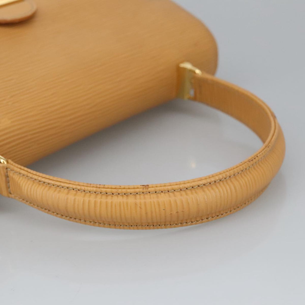 FENDI Hand Bag Leather 2way Beige Gold hk1781