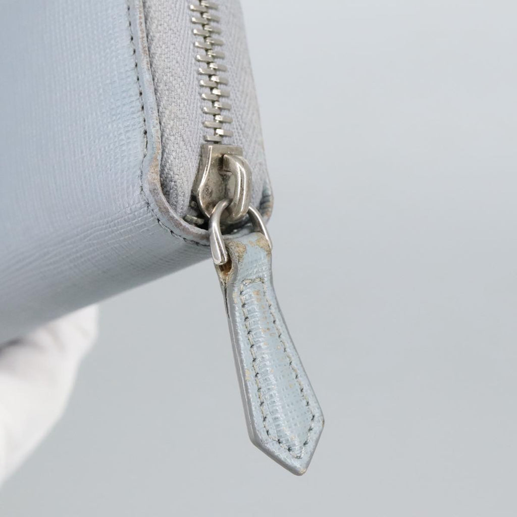 FENDI Wallet Leather Light Blue Silver hk1811