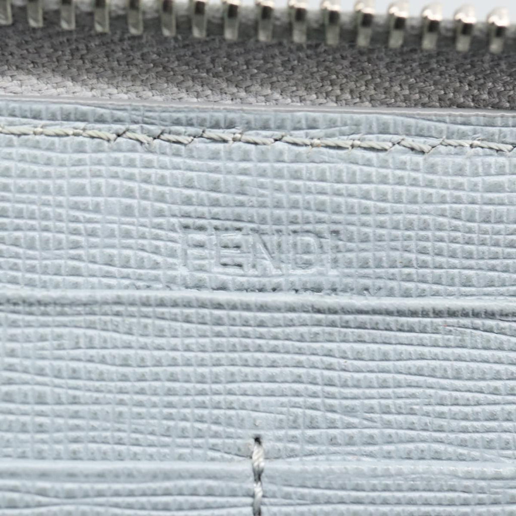 FENDI Wallet Leather Light Blue Silver hk1811