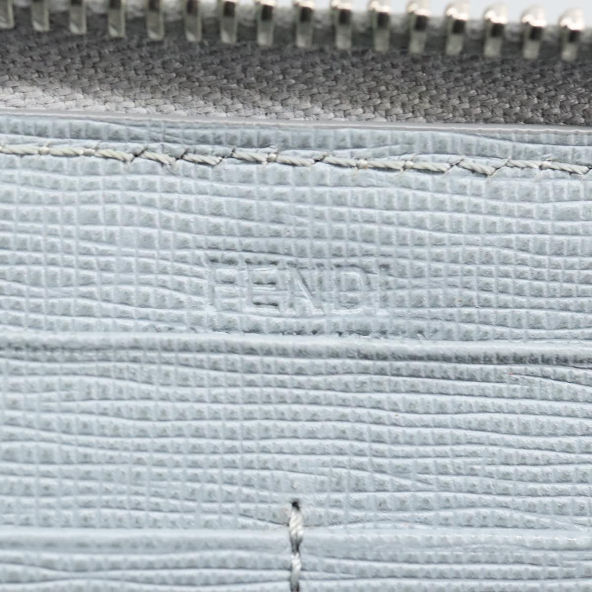FENDI Wallet Leather Light Blue Silver hk1811