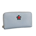 FENDI Wallet Leather Light Blue Silver hk1811