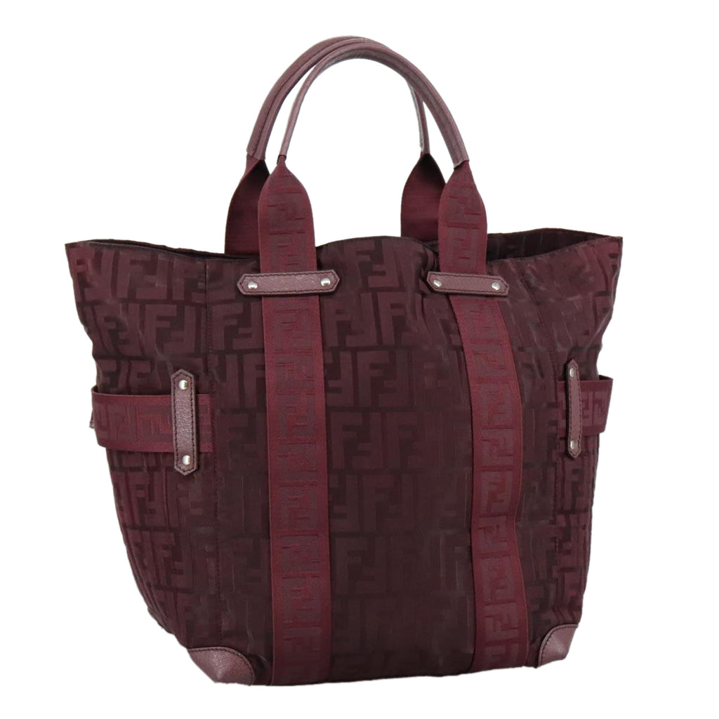 FENDI Zucca Canvas Tote Bag Red hk1926
