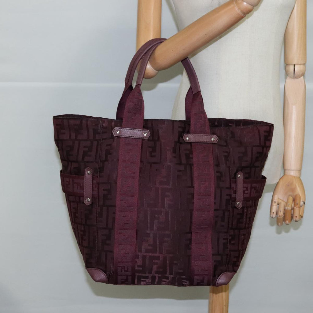 FENDI Zucca Canvas Tote Bag Red hk1926