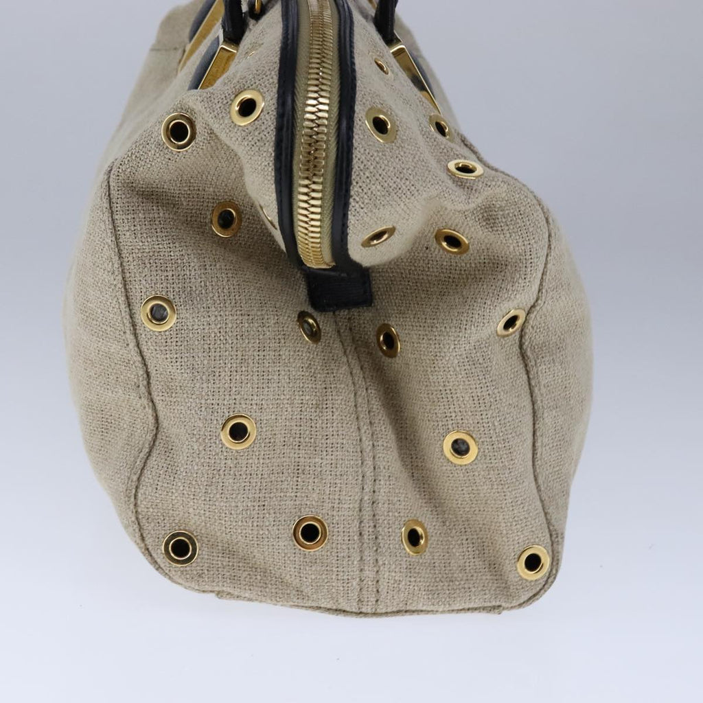 FENDI Chameleon Bag Hand Bag Canvas 2way Beige hk1927