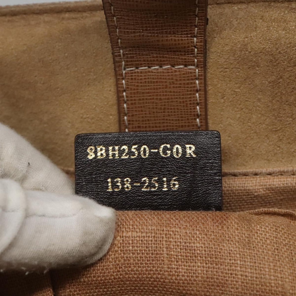 FENDI To joule Hand Bag Canvas 2way Gold Beige hk1977