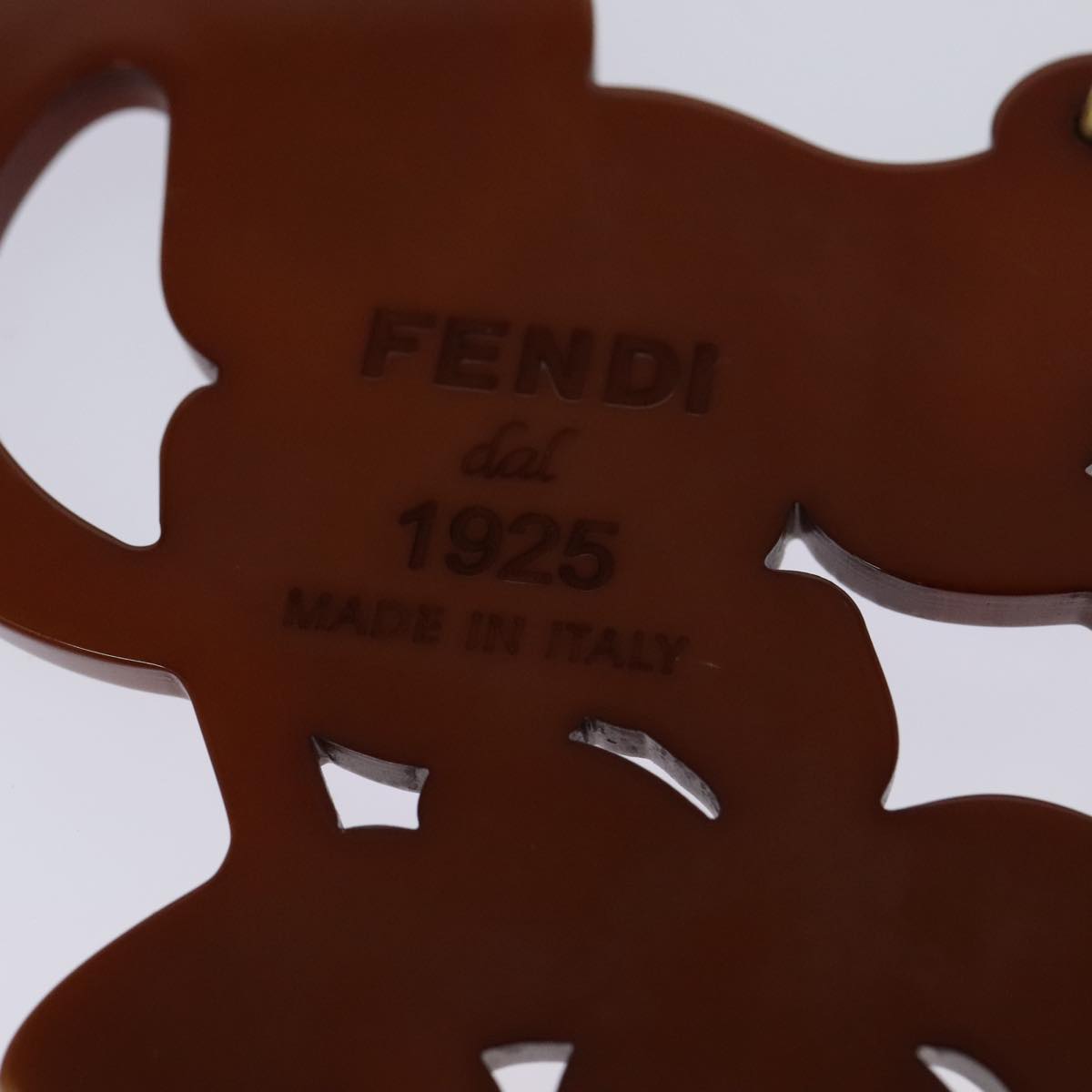 FENDI Key Holder plastic Brown hk1980