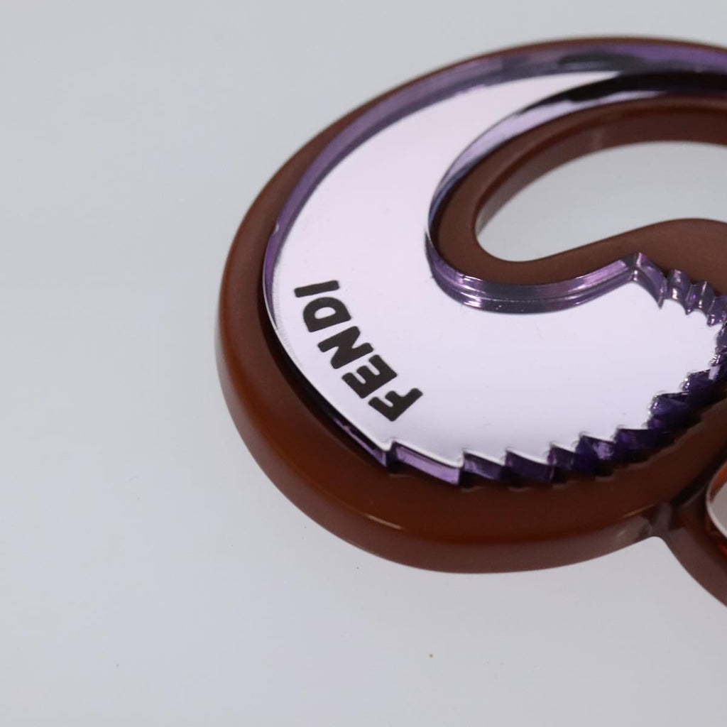 FENDI Key Holder plastic Brown hk1980