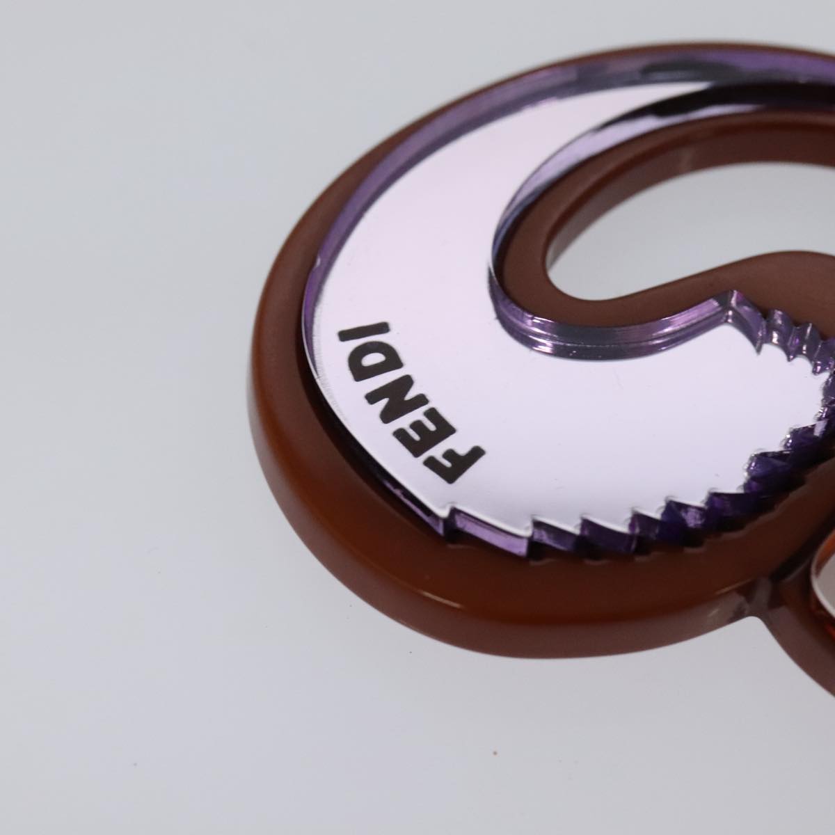 FENDI Key Holder plastic Brown hk1980