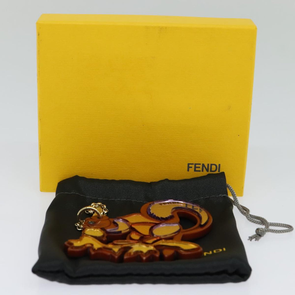 FENDI Key Holder plastic Brown hk1980