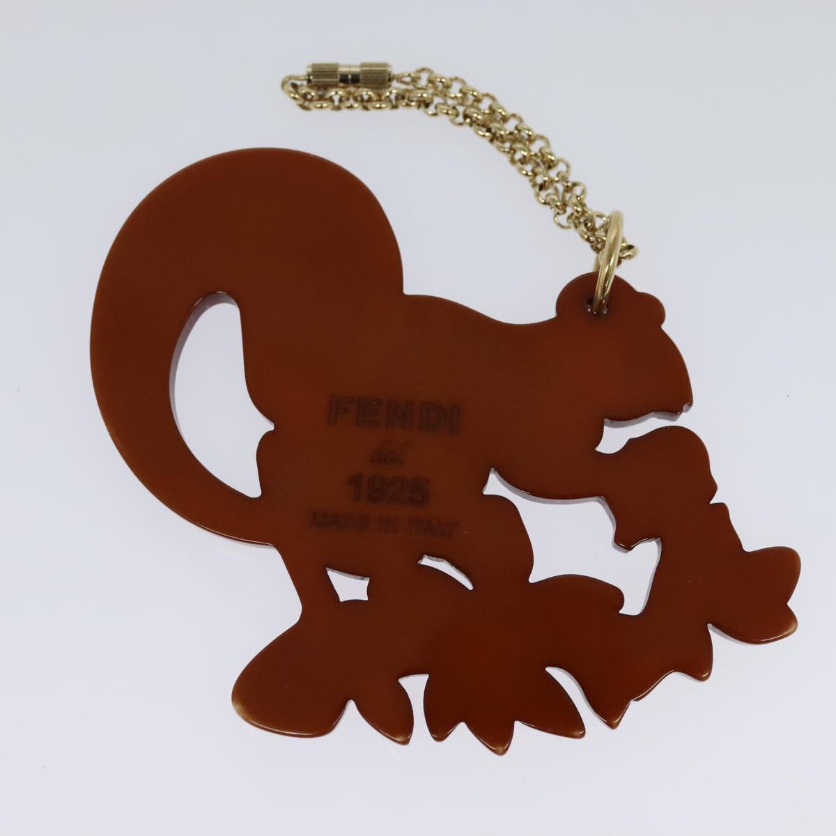FENDI Key Holder plastic Brown hk1980