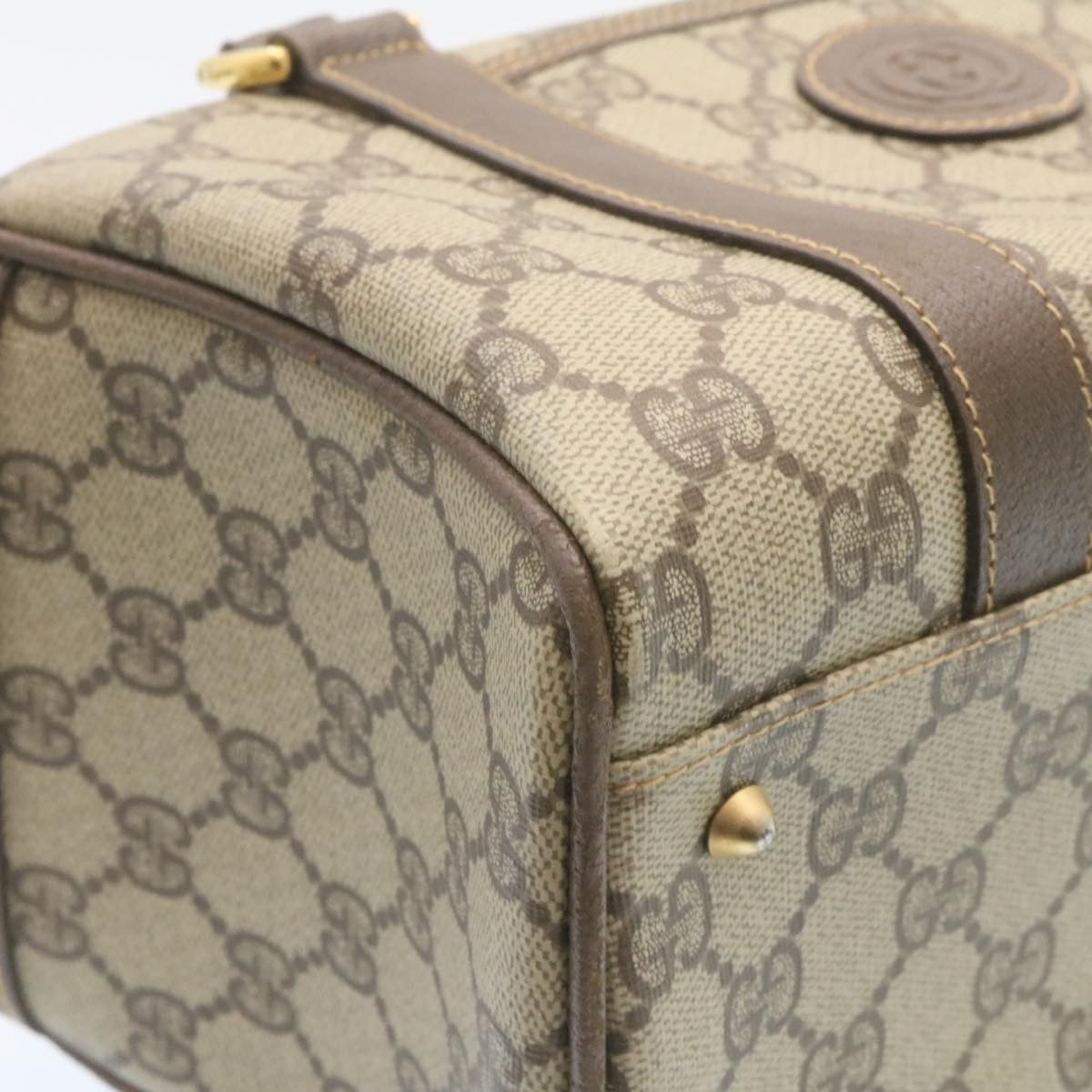 GUCCI GG Canvas Hand Bag Beige hk233