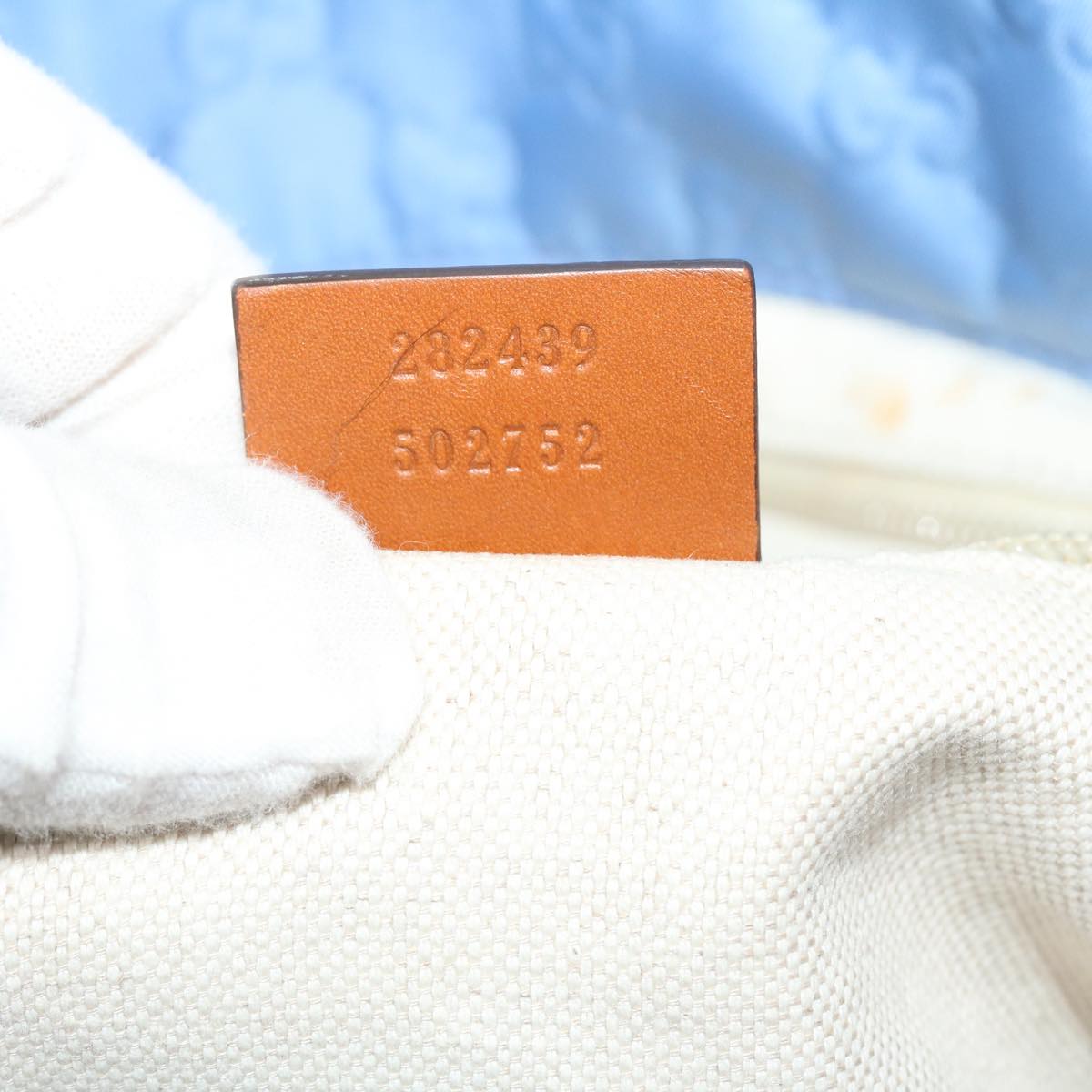 GUCCI GG Canvas Tote Bag Light Blue 282439 hk625