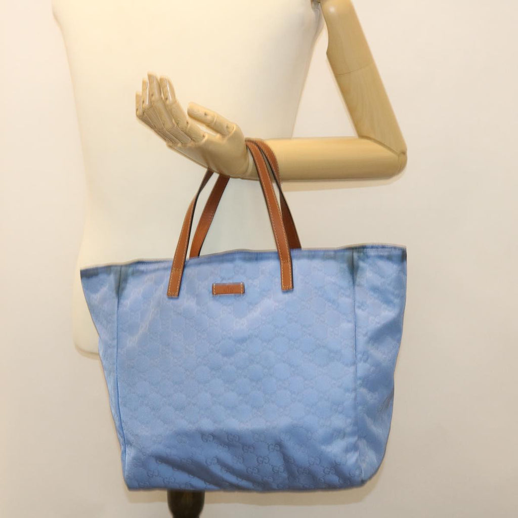 GUCCI GG Canvas Tote Bag Light Blue 282439 hk625