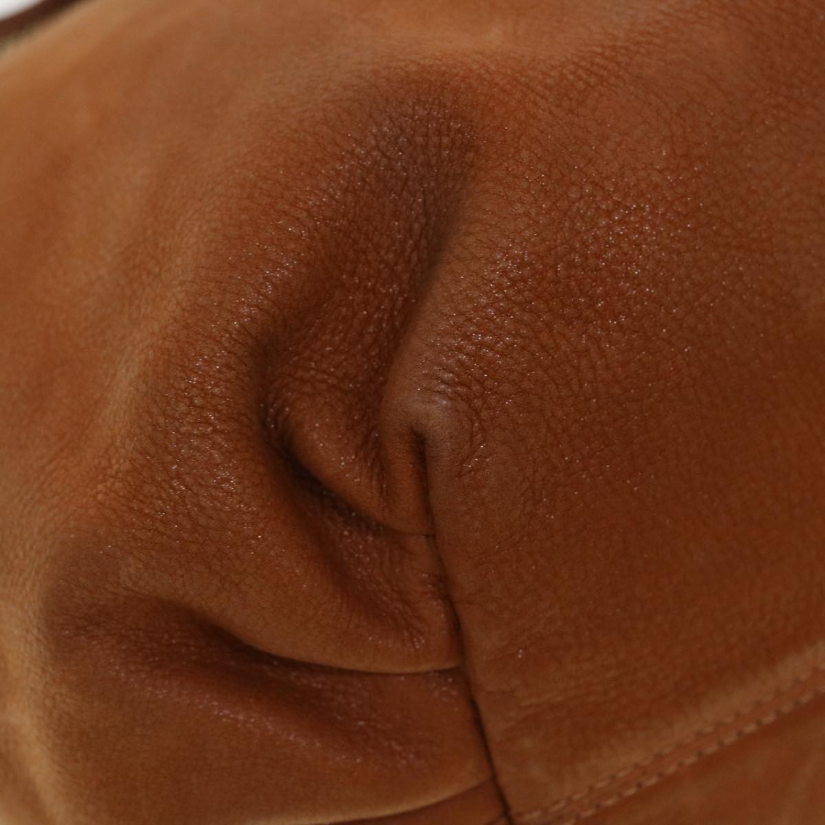 FENDI Tote Bag Leather Brown hk725